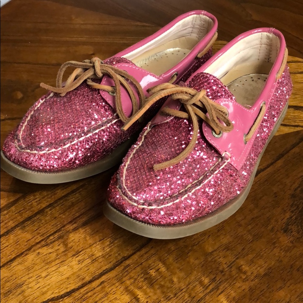 Pink Glitter Top-Sider Sperry Size 9